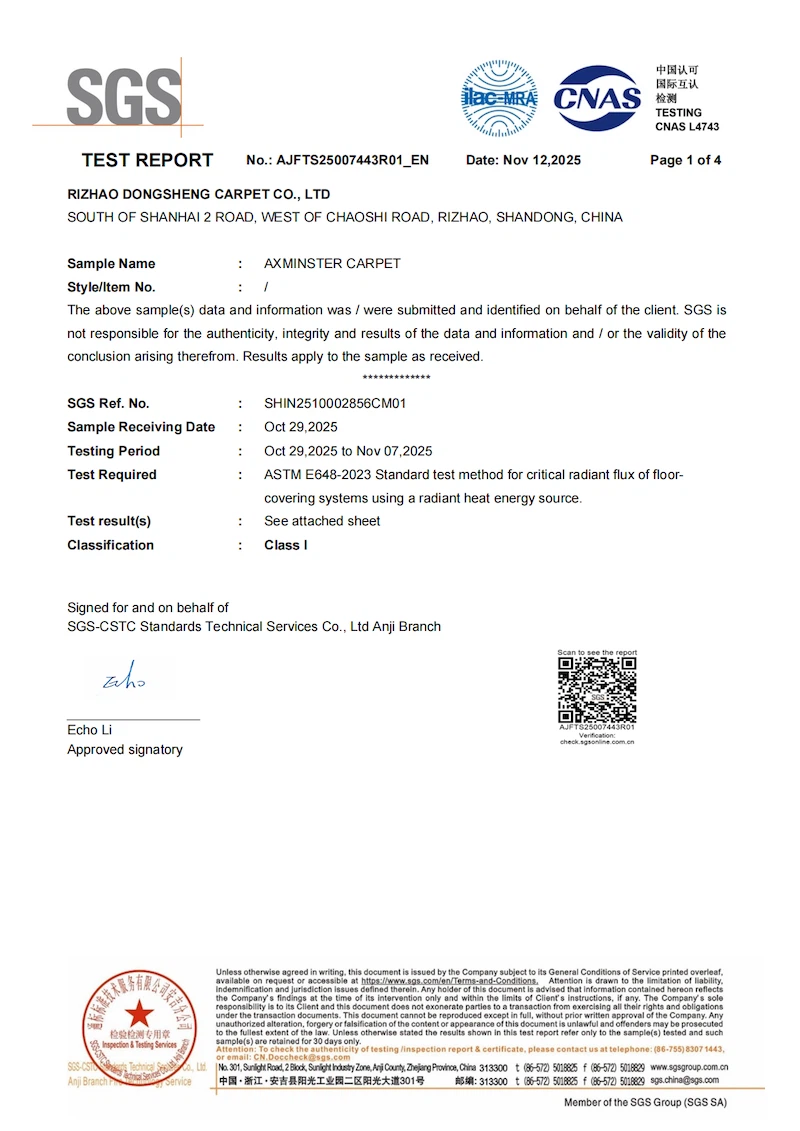ASTM E648 Test Report ASTM E648 Test Report